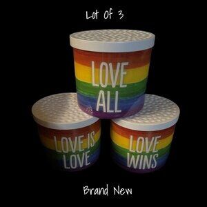 Love Rainbow Scented Candle Sensational 2 Wick Storm 14.5 oz X 3 New